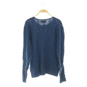 POLO RALPH LAUREN カシミヤ混 ニット セーター 長袖 クルーネック LG ネイビー /MY OS