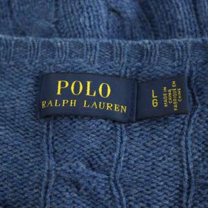 POLO RALPH LAUREN カシミヤ混 ニット セーター 長袖 クルーネック LG ネイビー /MY OS