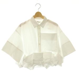 26SS ROLL-UP DRAPE SHIRT 38 ホワイト