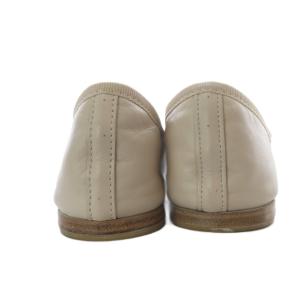 Repetto バレエシューズ パンプス フラット リボンモチーフ レザー 38.5 ベージュ /YO33