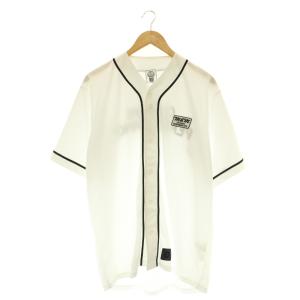 DRY ATHLETIC BASEBALL SHIRT シャツ ベースボールシャツ ロゴ 半袖 L 白