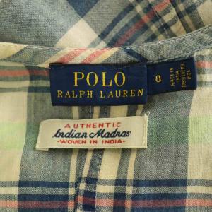 POLO RALPH LAUREN 近年モデル マドラスチェックマキシワンピース ロング ノースリーブ 0 マルチカラー /MY OS