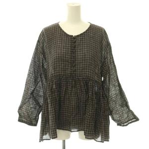 26SS 80s POWER LOOM LINEN CHECK RAJASTHAN GATHERED SHIRT