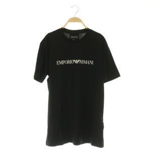 ロゴプリントTシャツ 半袖 クルーネック コットン L ブラック /MY OS