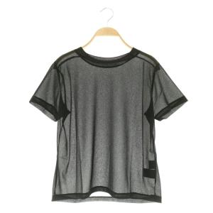 25AW シアーカットトップ Tシャツ 半袖 36 ブラック /MY OS