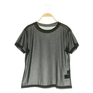 25AW シアーカットトップ Tシャツ 半袖 36 ブラック /MY OS
