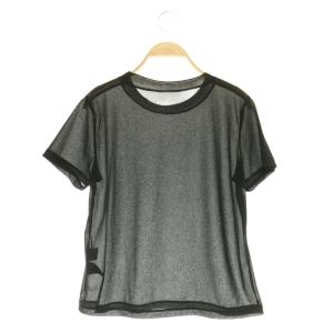 Diagram GRACE CONTINENTAL 25AW シアーカットトップ Tシャツ 半袖 36 ブラック /MY OS