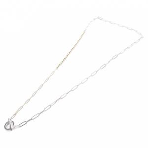 GRACE CONTINENTAL 26SS バイカラーロングネックレス シルバー色 ゴールド色 /SR