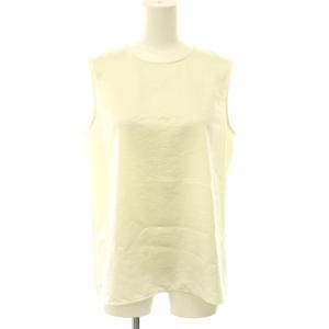26AW Minimal Satin ブラウス プルオーバー ノースリーブ アイボリー 26-051-500-8090-3-0
