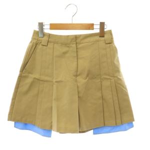 25SS プリーツスカショーパン ショートパンツ キュロット F ベージュ /ES OS
