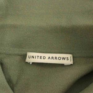 UNITED ARROWS COZY コットン ポリエステル ショートスリーブ ニット ポロシャツ 半袖 L カーキ /MY OS