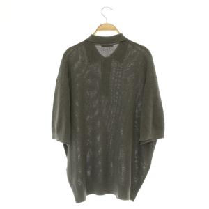 UNITED ARROWS 25SS バーズアイ ニット ポロシャツ 半袖 L グレー /MY OS