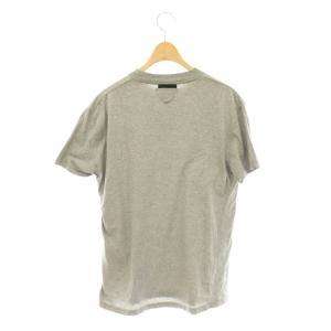 PRADA バックトライアングルクルーネックTシャツ カットソー 半袖 M グレー /HK OS SH