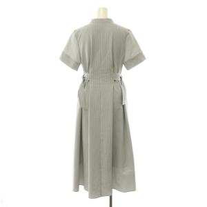 ANAYI 25SS サッカーストレッチサイドベルト ワンピース 34 グレー
