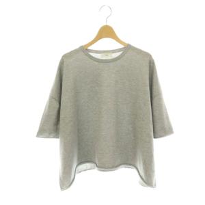 25AW LEVITA コットンハーフスリーブプルオーバー ニット カットソー 七分袖 F グレー /DO