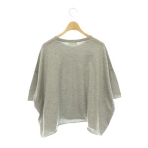 IENA 25AW LEVITA コットンハーフスリーブプルオーバー ニット カットソー 七分袖 F グレー /DO