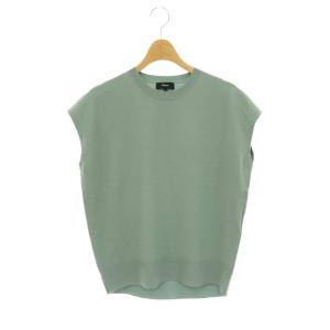Compact Crepe New Cocoon PO ニット カットソー クルーネック フレンチスリーブ