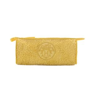 ポーチ 黄色 イエロー ロゴ 刺繍 タオル地 /RI OS OH