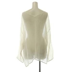 Spick&Span 24SS メッシュリネンルーズプルオーバー カットソー 長袖 ホワイト /HK OS
