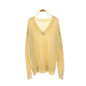 V/N Basic KNIT ニット セーター Vネック 長袖 ベージュ /HK OS