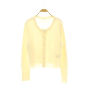 アルパカ カーディガン パールボタン ニット 長袖 オフホワイト /HS OS