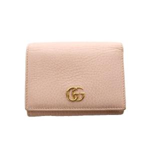 三つ折り財布 ウォレット ピンク レザー GGロゴ 474746 /RI OS OH