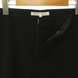 23区 vingt-trois トリアセダブルジョーゼット パンツ スラックス テーパード 40 黒 ブラック