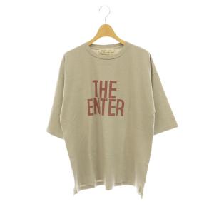THE ENTER 7分袖Tシャツ カットソー ヴィンテージ調 M ライトグレージュ /HS OS