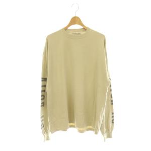 OH LA LA 1 L/S T-SH ロンT カットソー クルーネック ヴィンテージ調 長袖 M ベージュ