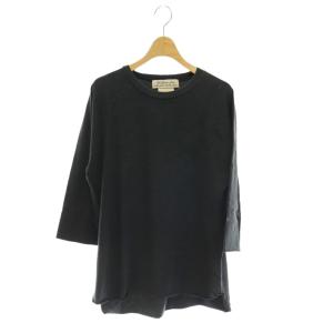 Ragranスリーブカットソー アパルトモン取扱い ラグラン Tシャツ ダメージ加工 長袖 F チャコール