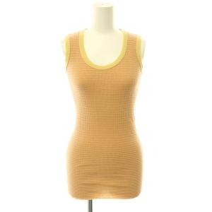 Needle Drawing/BORDER U-NECK NO-SLEEVE タンクトップ ボーダー カットソー