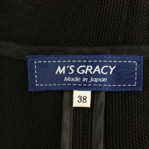 M'S GRACY メッシュフリルカーディガン 七分袖 38 ブラック /MY OS SH