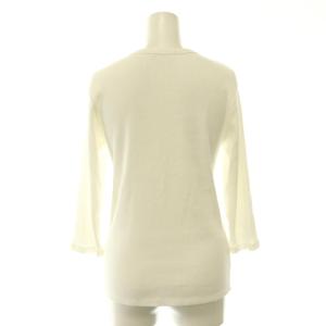 EVERYDAY I LIKE 26SS Rib Open Neck プルオーバー ニット セーター 七分袖 リブ コットン 白 ホワイト
