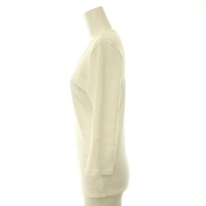 EVERYDAY I LIKE 26SS Rib Open Neck プルオーバー ニット セーター 七分袖 リブ コットン 白 ホワイト