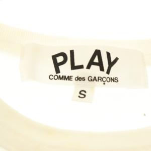 PLAY Comme des Garçons AD2011 Tシャツ クルーネック ロゴプリント 半袖 S 白 ホワイト AZ-T125 /HS OS