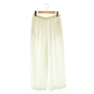 リネンライクワイドゴム TROUSERS パンツ ワイド 38 ホワイト /HK OS