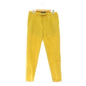 Giab’s easy Italian trousers イージートラウザーパンツ テーパード 4 イエロー