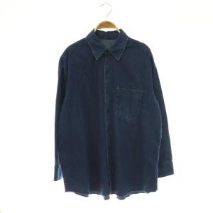25AW 7.5oz デニムシャツ オーバーサイズ ヴィンテージ調 長袖 インディゴ /HS OS