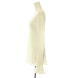 Ameri VINTAGE 25AW SHEER FRILL V NECK KNIT TOP トップス カットソー シアー シルク混