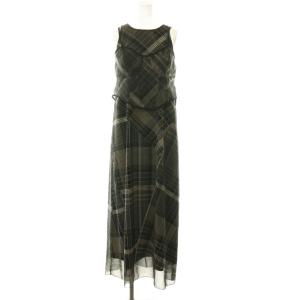 2点セット 25SS MEDI STRAIN CHECK DRESS ワンピース ビスチェ シアー S