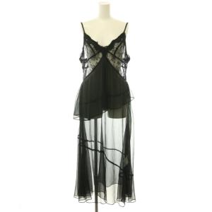 26SS AIRY SHEER LACE CAMISOLE キャミワンピース レース シアー S 黒 0126104570510