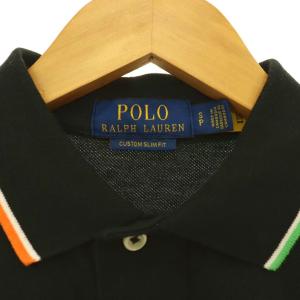 POLO RALPH LAUREN ポロシャツ 半袖 ポニー刺繍 S ブラック /HK OS