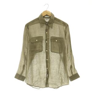 25SS HAMPTON SHIRT RAMIEシャツ シアー XS グレージュ