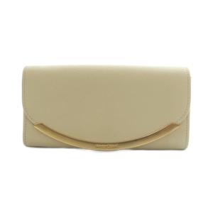 長財布 フラップ 小銭入れ レザー ライトベージュ /MI OS