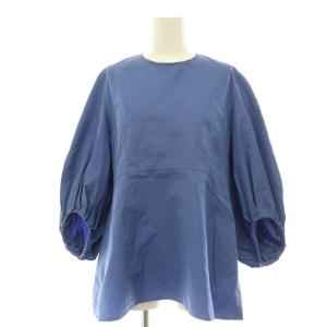 S C/SI BIG PUFF/SL ブラウス 七分袖 プルオーバー シルク混 36 ブルー /DO OS