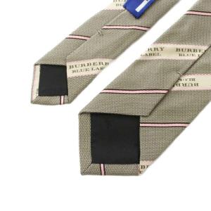 BURBERRY BLUE LABEL バーバリー-レジメンタルロゴネクタイ ナロータイ