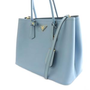 PRADA サフィアーノ キュイール 2WAY ハンドバッグ ライトブルー