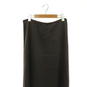 Theory 25AW サテンAラインマキシスカート Base Satin フレアスカート 4 ダークブラウン /ES