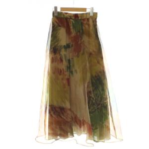  UND WILLOW PAINT PLEATS SKIRT スカート フレア プリーツ シアー 総柄