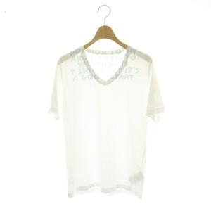 AIDS Tee エイズTシャツ カットソー ロゴ S 白 ホワイト 水色 ライトブルー /CX OS